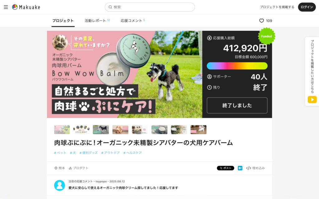2025年のクラウドファンディング